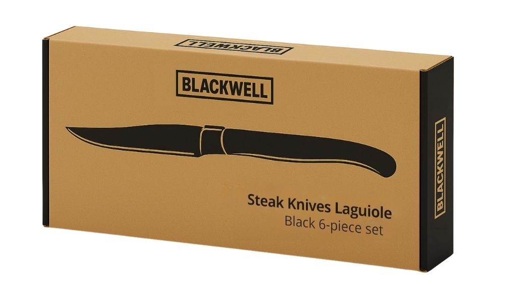 Blackwell Steakbesteck Laguiole - Steakmesser & Steakgabeln - Pakkaholz- 12 Stück