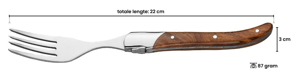 Blackwell Steakbesteck Laguiole - Steakmesser & Steakgabeln - Rosenholz - 12 Stück