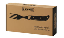 Blackwell Steakgabeln Laguiole - Olivenholz - 6 Stück