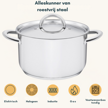 Sola Blizz 4-teiliges Edelstahl-Topfset – Stielkasserolle ø 16, 18, 20 cm & Stielkasserolle ø 16 cm – geeignet für alle Herdarten