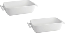 BonBistro Yong Squito Auflaufformen – 19 x 12 x 6 cm / 720 ml – Weiß – 2 Stück