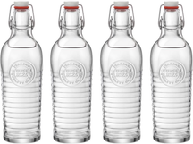 Bormioli Rocco Bügelverschlussflaschen / Weckflaschen Officina 1825 - Transparent - 1,2 Liter - 4 Stück