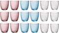 Bormioli Rocco Bunte Wassergläser - Gläser Set Slot - 18 Stück