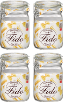 Bormioli Rocco Weckjars Fido 11 x 11 cm / 1 Liter - 4 Stück