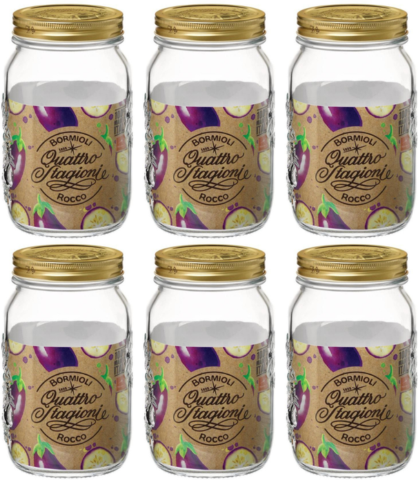 Bormioli Rocco Weckjars Quattro Stagioni - ø 11 cm / 1 Liter - 6 Stück