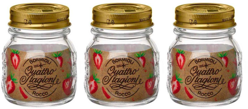 Bormioli Rocco Weckjars Quattro Stagioni - ø 8,5 cm / 250 ml - 3 Stück