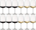 Bormioli Rocco Weingläser-Set Nexo (Rotweingläser und Weißweingläser) – 12-teiliges Set
