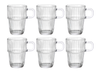 Bormioli Rocco Latte Macchiato Gläser - Irish Coffee Gläser - Kaffeetassen mit Henkel - Stapelbar - Barshine 315 ml - 6 Stück