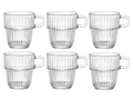 Bormioli Rocco Kaffeetassen mit Henkel - Stapelbar - Barshine 185 ml - 6 Stück