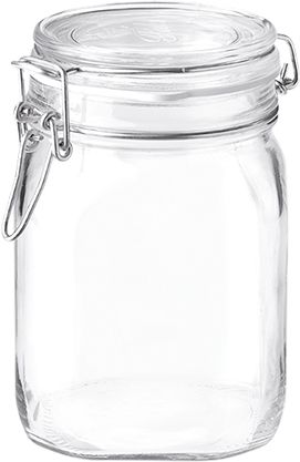 Bormioli Rocco Fido Einmachgläser, 11 x 11 cm / 1 Liter – 6 Stück