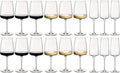 Bormioli Rocco Weingläser-Set Nexo (Rotweingläser, Weißweingläser und Champagnergläser) – 18-teiliges Set