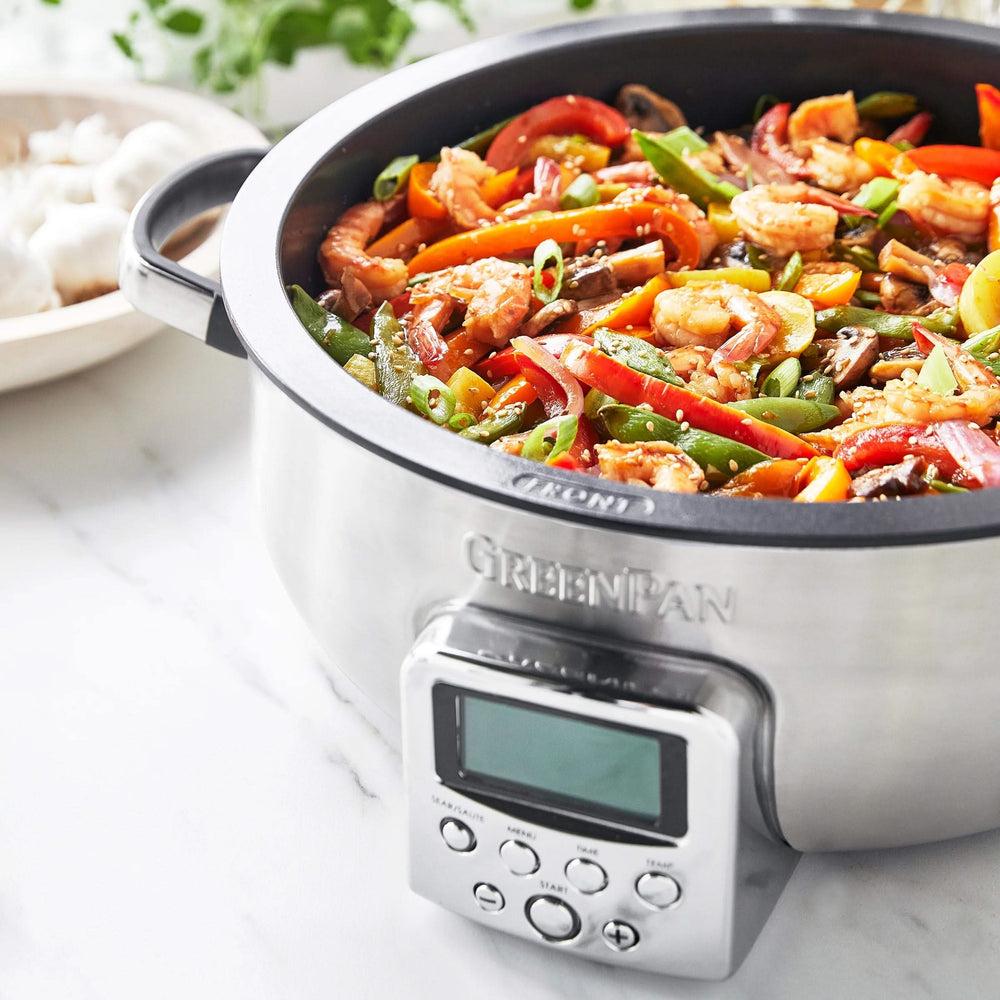 GreenPan Multikocher / Omnicooker - 5,7 Liter - RVS - Keramische Antihaftbeschichtung