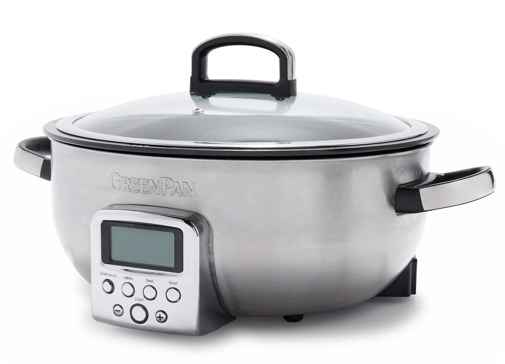 GreenPan Multikocher / Omnicooker - 5,7 Liter - RVS - Keramische Antihaftbeschichtung