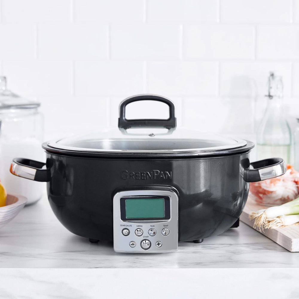 GreenPan Multikocher / Omnicooker - 5,7 Liter - Schwarz - Keramische Antihaftbeschichtung