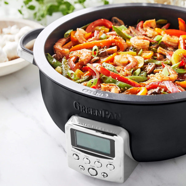 GreenPan Multikocher / Omnicooker - 5,7 Liter - Schwarz - Keramische Antihaftbeschichtung