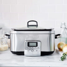 GreenPan Slowcooker - 6,0 Liter - Edelstahl - Keramische Antihaftbeschichtung