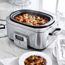 GreenPan Slowcooker - 6,0 Liter - Edelstahl - Keramische Antihaftbeschichtung
