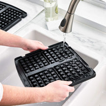 GreenPan Waffeleisen - Schwarz - inklusive 2 Sets Waffelplatten - keramische Antihaftbeschichtung