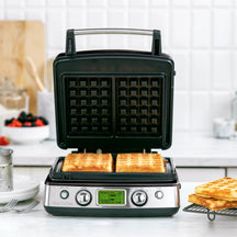 GreenPan Waffeleisen - Schwarz - inklusive 2 Sets Waffelplatten - keramische Antihaftbeschichtung
