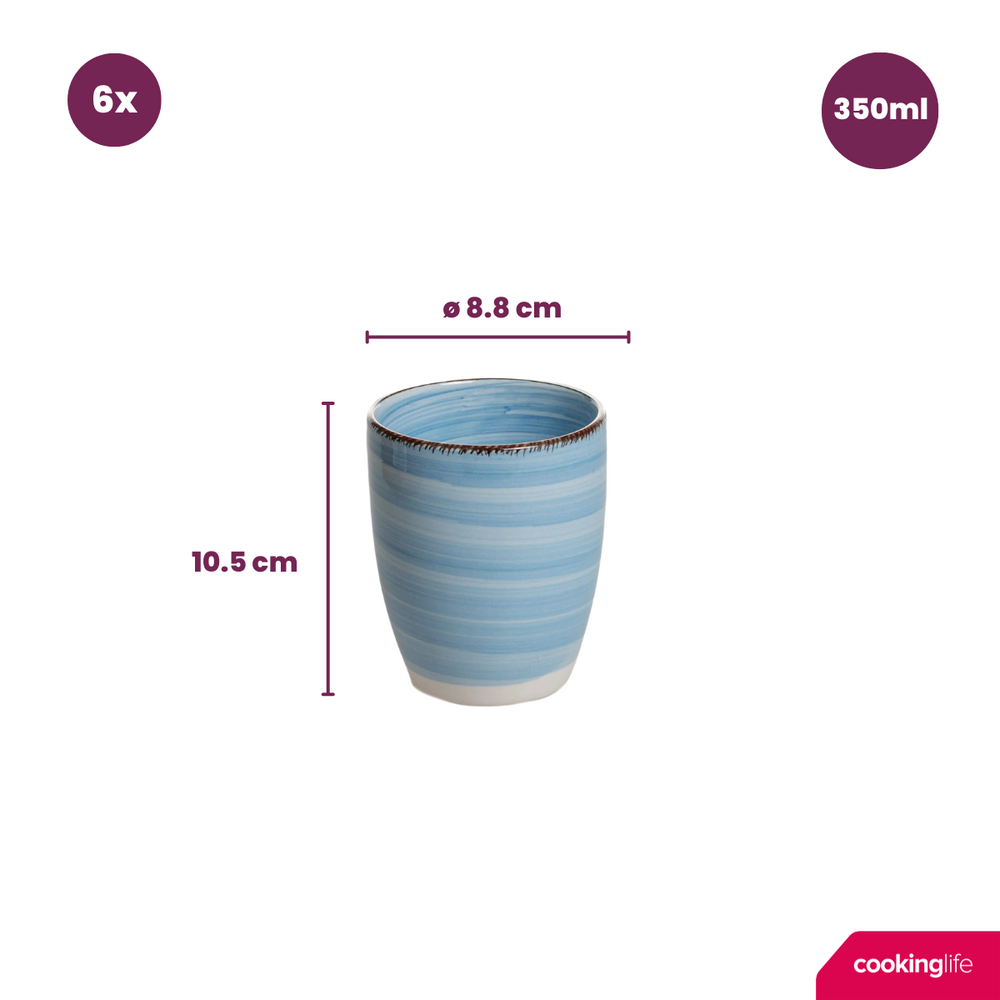 Cookinglife Becher Delice Blau 350 ml - 6 Stück