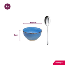 Cookinglife Kleine Schüsseln Delice Blau ø 12 cm - 6 Stück