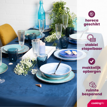 Cookinglife Speiseteller Delice Blau ø 26,5 cm - 6 Stück