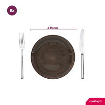 Cookinglife Frühstücksteller / Dessertteller Delice Grau ø 19 cm - 6 Stück