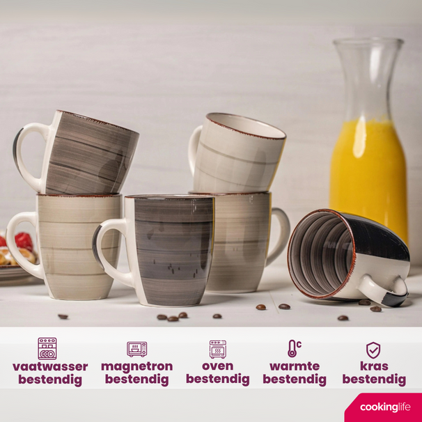 Cookinglife Becher Delice Grau 350 ml - 6 Stück