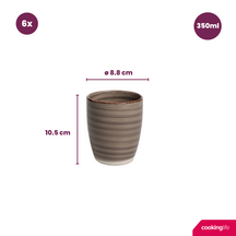 Cookinglife Becher Delice Grau 350 ml - 6 Stück