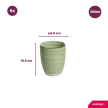 Cookinglife Becher Delice Grün 350 ml - 6 Stück