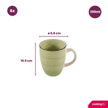 Cookinglife Tassen Delice Grün 350 ml - 6 Stück