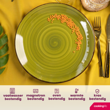 Cookinglife Speiseteller Delice Grün ø 26,5 cm - 6 Stück