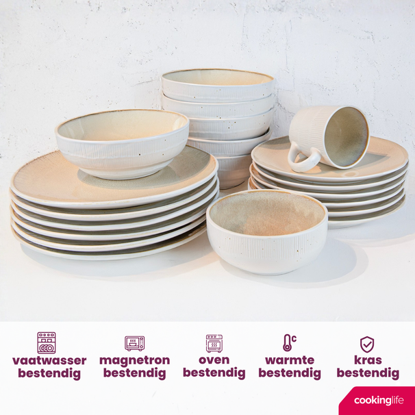 Cookinglife Suppenschalen / Schalen Nola Sand ø 17 cm - 6 Stück
