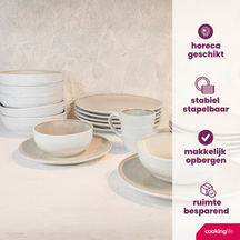 Cookinglife Frühstücksteller / Dessertteller Nola Sand ø 21 cm - 6 Stück