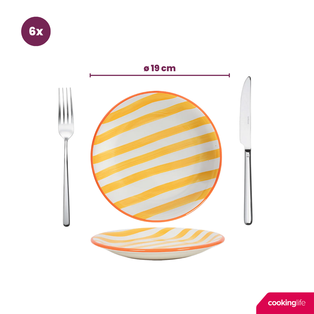Cookinglife Geschirrset Summer Vibes 24-teilig / 6 Personen - 6 Speiseteller, 6 Frühstücksteller, 6 Schalen und 6 Tassen
