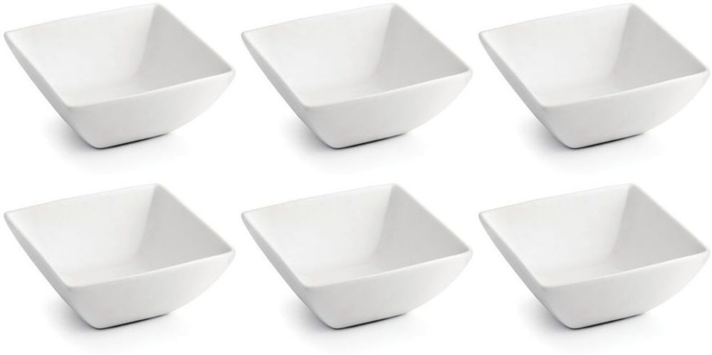 BonBistro Yong Squito Schalen 14 x 14 cm - Weiß - 6er-Pack