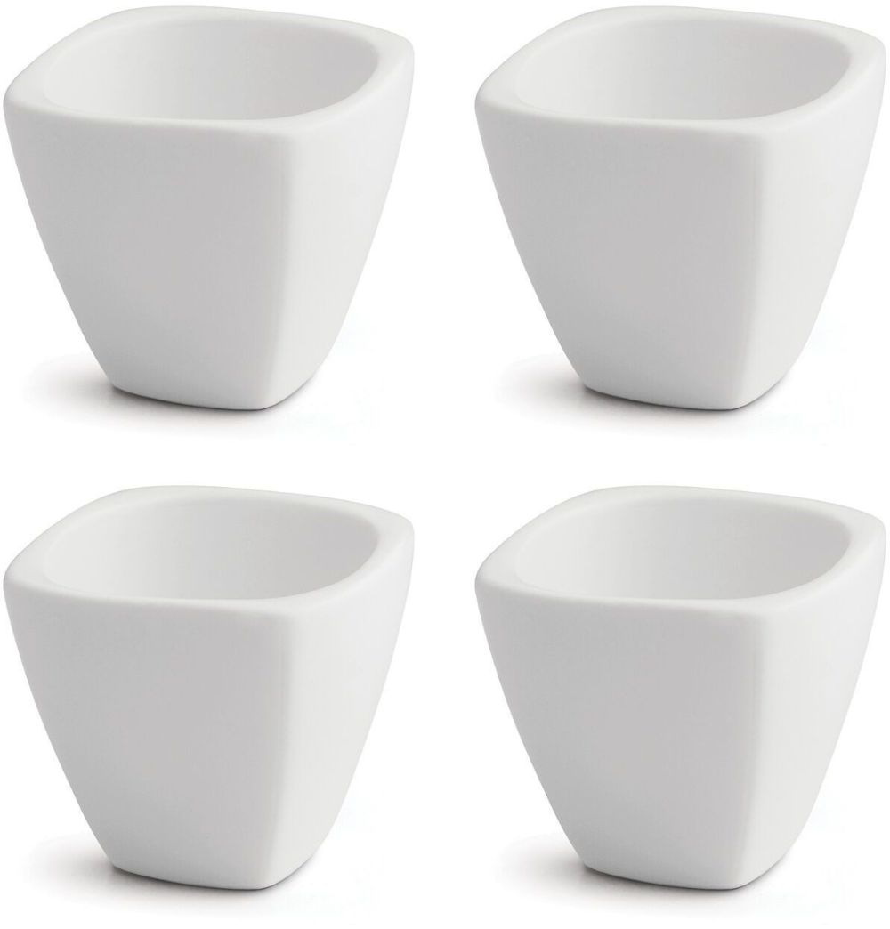 BonBistro Eierbecher Yong Squito – Weiß – 4er-Pack