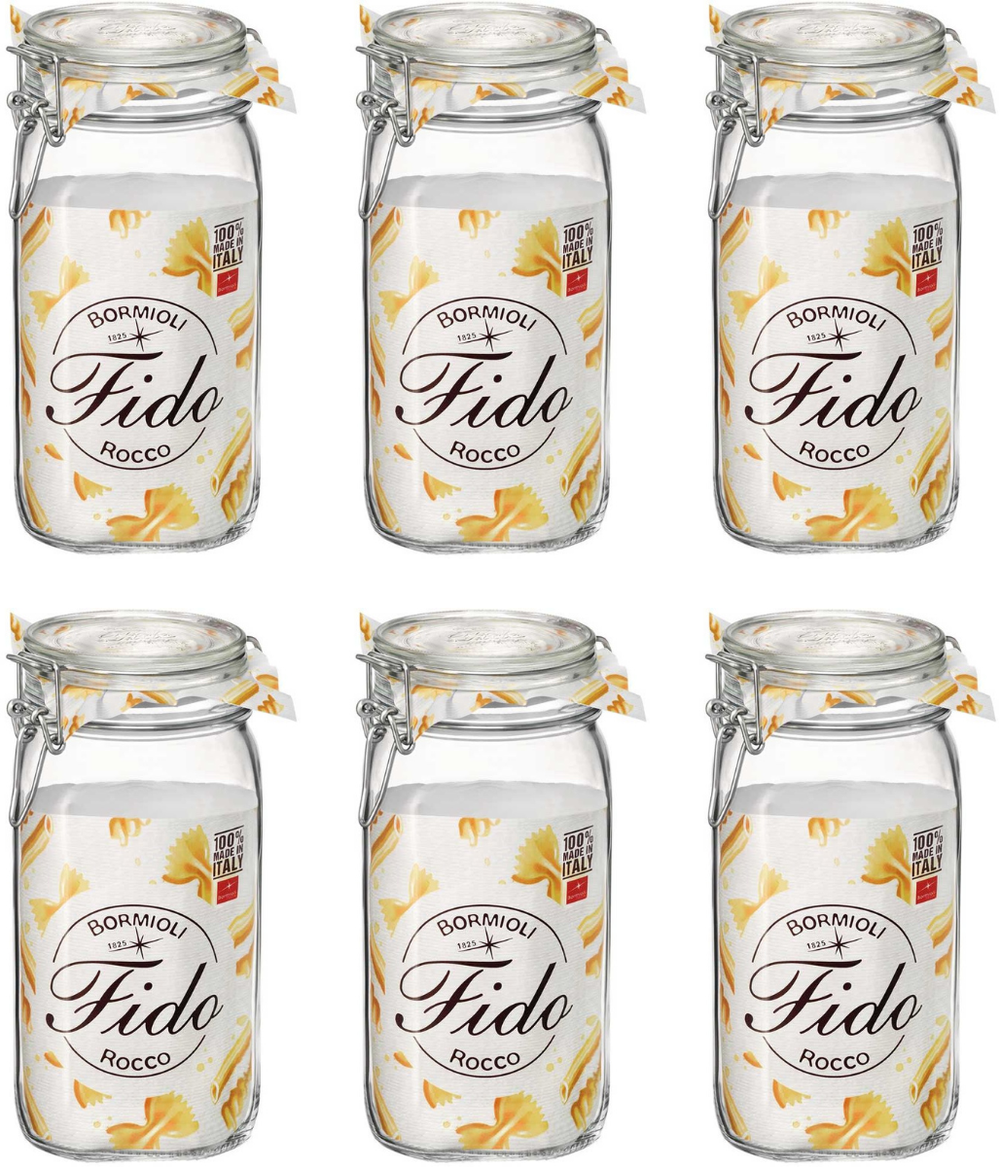 Bormioli Rocco Weckpot Fido 11 x 11 cm / 1,5 Liter - 6 Stück