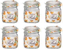 Bormioli Rocco Weckpot Fido – 10 x 10 cm / 750 ml – quadratisch – 6 Stück