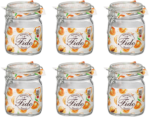 Bormioli Rocco Weckpot Fido – 10 x 10 cm / 750 ml – quadratisch – 6 Stück