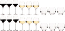 Chef &amp; Sommelier Weinglas-Set Open Up (Rotweingläser &amp; Weißweingläser &amp; Wassergläser) – 18-teiliges Set – 6 Rotweingläser, 6 Weißweingläser und 6 Wassergläser
