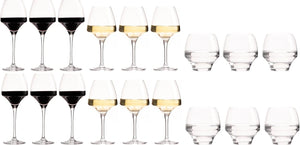 Chef & Sommelier Weinglas-Set Open Up (Rotweingläser & Weißweingläser & Wassergläser) – 18-teiliges Set – 6 Rotweingläser, 6 Weißweingläser und 6 Wassergläser