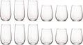 Bormioli Rocco Wasserglas-Set Electra – (Wassergläser und Longdrinkgläser) – 12-teiliges Set