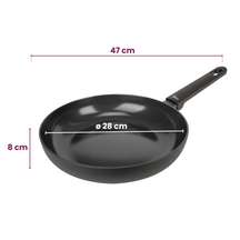 Cookinglife Bratpfannenset Black Cera Ø 24 und 28 cm – geeignet für alle Wärmequellen – keramische Antihaftbeschichtung