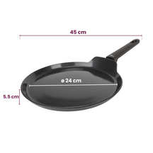Cookinglife Pfannkuchenpfanne Black Cera Schwarz Ø 24 cm – keramische Antihaftbeschichtung