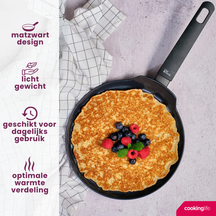Cookinglife Pfannkuchenpfanne Black Cera Schwarz Ø 24 cm – keramische Antihaftbeschichtung