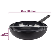 Cookinglife Wokpfanne Black Cera Ø 28 cm – keramische Antihaftbeschichtung