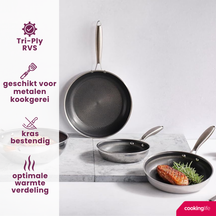 Cookinglife Bratpfanne HexaCook Hybride Pfanne ø 28 cm - NON STICK - geeignet für alle Wärmequellen - keramische Antihaftbeschichtung