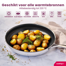 Cookinglife Bratpfanne HexaCook Hybride Pfanne ø 28 cm - NON STICK - geeignet für alle Wärmequellen - keramische Antihaftbeschichtung