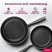 Cookinglife Bratpfanne HexaCook Hybride Pfanne ø 28 cm - NON STICK - geeignet für alle Wärmequellen - keramische Antihaftbeschichtung